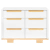 M23426WN,Babyletto,Yuzu 6-Drawer Dresser in White/Natural