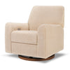 M24087CSGDB,Nursery Works,Sunday Power Recliner and Swivel Glider in Chai Shearling w/ Dark Wood Base