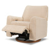 M24087CSGDB,Nursery Works,Sunday Power Recliner and Swivel Glider in Chai Shearling w/ Dark Wood Base