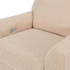 M24087CSGDB,Nursery Works,Sunday Power Recliner and Swivel Glider in Chai Shearling w/ Dark Wood Base