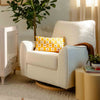M24087CSHLB,Nursery Works,Sunday Power Recliner and Swivel Glider in Chantilly Fleece w/ Light Wood Base