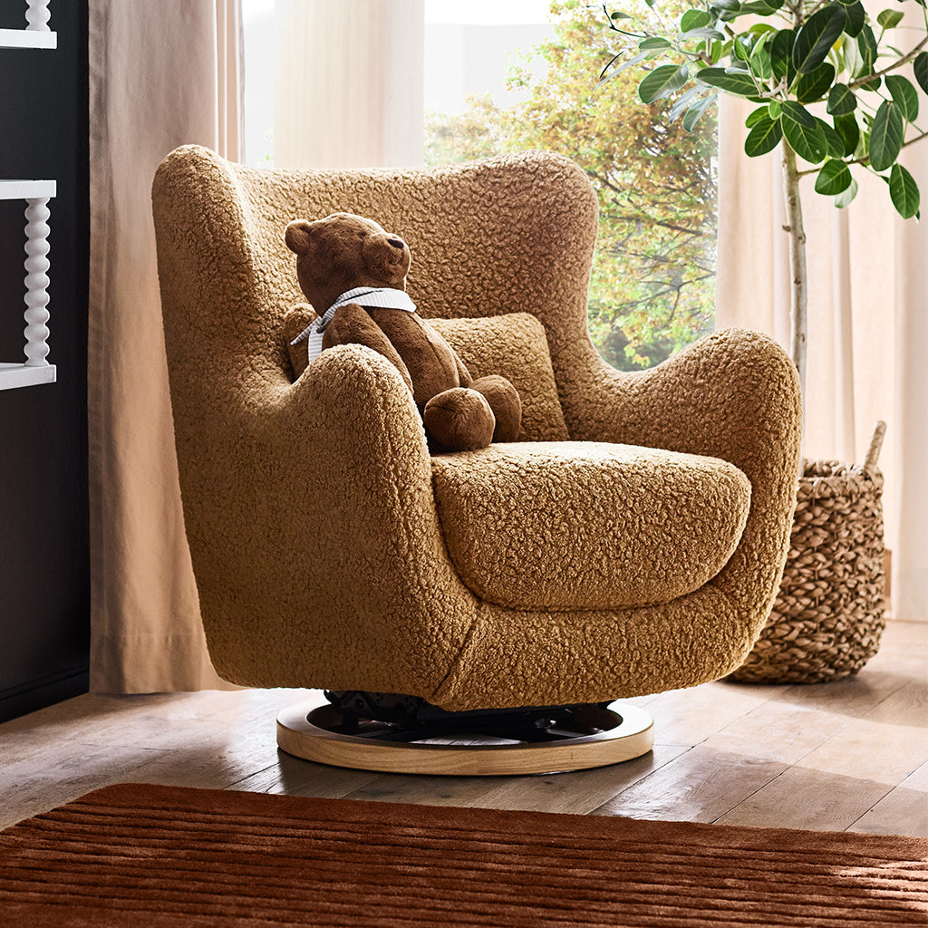 Nursery Works Solstice Swivel Glider in Shearling – Babyletto