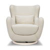M24187WBIB,Nursery Works,Solstice Swivel Glider in Ivory Boucle w/Ivory Wood Base