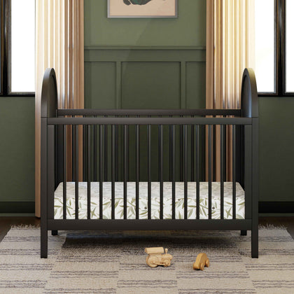 M25601BNC,Babyletto,Bondi Cane 3-in-1 Convertible Crib w/ Toddler Bed Kit in Black with Natural Cane