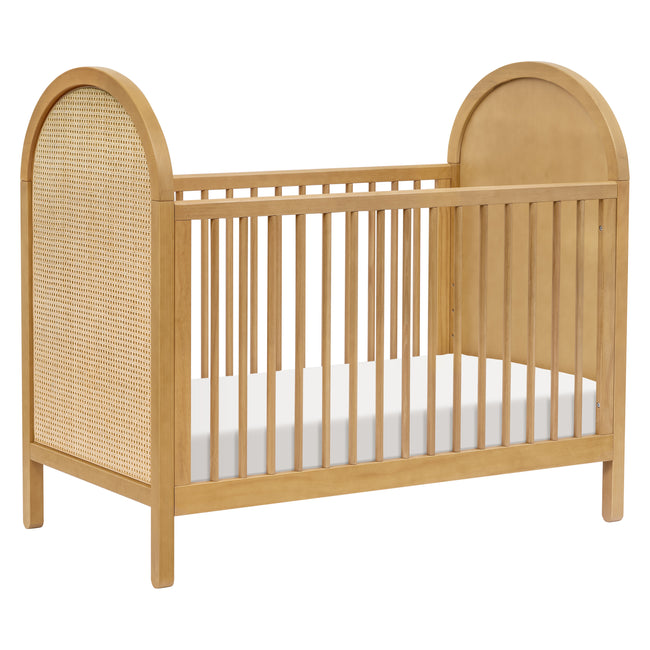 M25601HYNC,Babyletto,Bondi Cane 3-in-1 Convertible Crib w/Toddler Bed Kit in Honey with Natural Cane