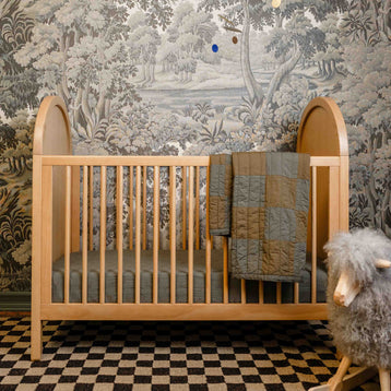 M25601HYNC,Babyletto,Bondi Cane 3-in-1 Convertible Crib w/Toddler Bed Kit in Honey with Natural Cane