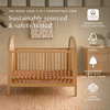 M25601HYNC,Babyletto,Bondi Cane 3-in-1 Convertible Crib w/Toddler Bed Kit in Honey with Natural Cane