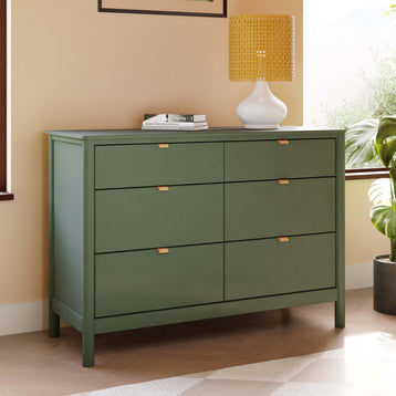 M25616FRGR,Babyletto,Bondi 6-Drawer Assembled Dresser in Forest Green
