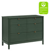 M25616FRGR,Babyletto,Bondi 6-Drawer Assembled Dresser in Forest Green