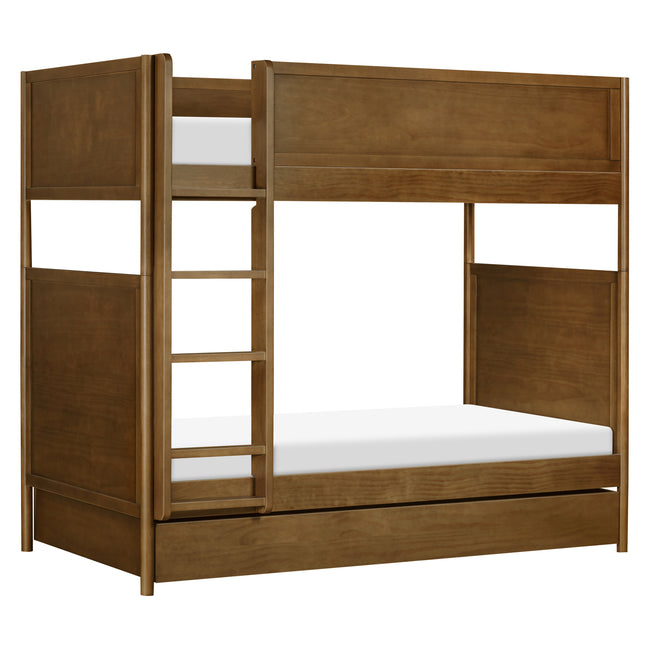 M25973NL,The MDB Family,Twin Storage Trundle Bed in Natural Walnut