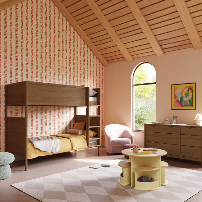 M25994NL,Babyletto Kids,Bondi Convertible Bunk Bed in Natural Walnut