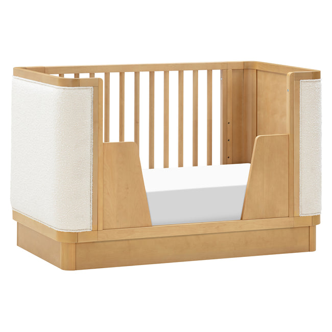 M26201HYWB,Babyletto,Bondi Boucle 4-in-1 Convertible Crib w/ Toddler Bed Kit in Honey with Ivory Boucle