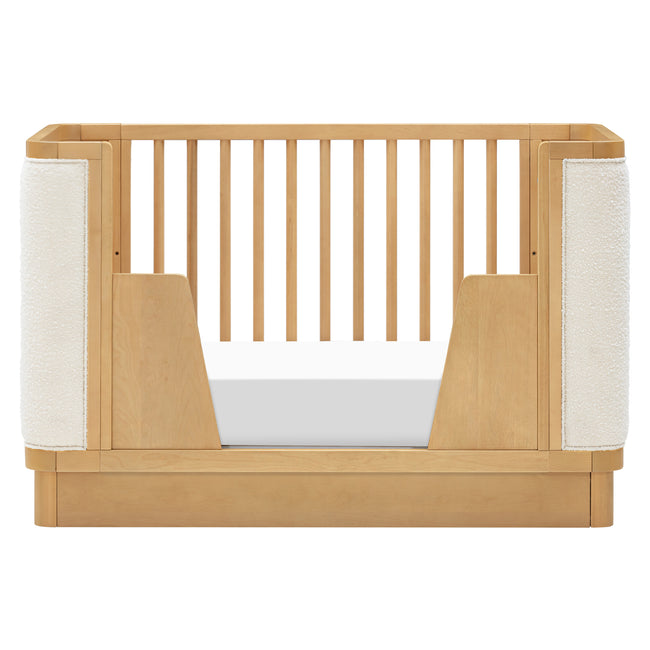 M26201HYWB,Babyletto,Bondi Boucle 4-in-1 Convertible Crib w/ Toddler Bed Kit in Honey with Ivory Boucle