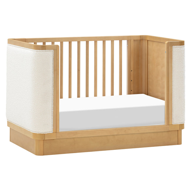 M26201HYWB,Babyletto,Bondi Boucle 4-in-1 Convertible Crib w/ Toddler Bed Kit in Honey with Ivory Boucle