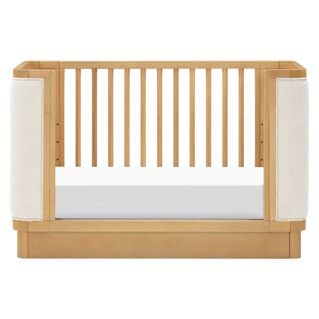 M26201HYWB,Babyletto,Bondi Boucle 4-in-1 Convertible Crib w/ Toddler Bed Kit in Honey with Ivory Boucle