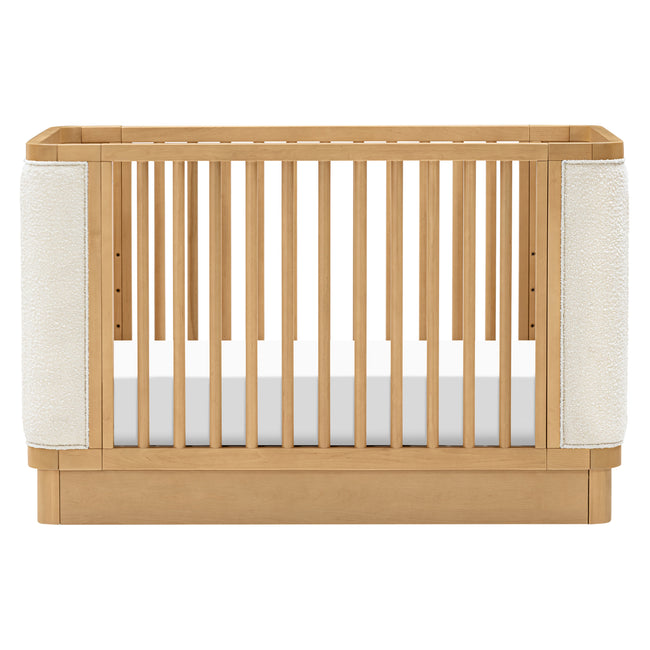 M26201HYWB,Babyletto,Bondi Boucle 4-in-1 Convertible Crib w/ Toddler Bed Kit in Honey with Ivory Boucle