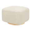 M26385ATLB,Babyletto,Kiwi Gliding Ottoman in Almond Teddy Loop w/ Light Wood Base
