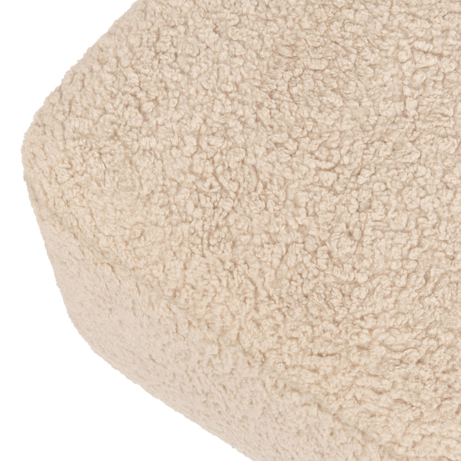 M26385CSGDB,Babyletto,Kiwi Gliding Ottoman in Chai Shearling with Dark Wood Base