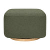 M26385OBLB,Babyletto,Kiwi Gliding Ottoman in Olive Boucle w/ Light Wood Base