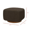 M26385PCBDB,Babyletto,Kiwi Gliding Ottoman in Performance Cocoa Boucle w/ Dark Wood Base