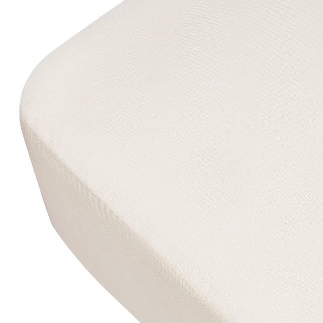 M26385PCMEWLB,Babyletto,Kiwi Gliding Ottoman in Performance Cream Eco-Weave w/ Light Wood Base