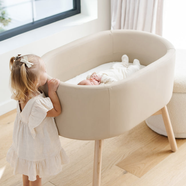 M26834GMLB,Babyletto,babyletto x GATHRE Capsule Bassinet in Millet