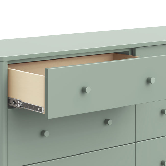 M27916LS,Babyletto,Swell 6-Drawer Assembled Dresser in Light Sage