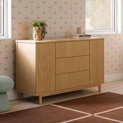 M29816HY,Babyletto,Pogo Tambour Assembled Dresser in Honey