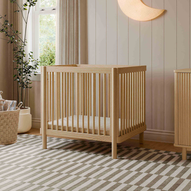 M29880BD,Babyletto,Pogo 8-in-1 Convertible Crib w/ Bassinet & Toddler Bed Kits in Blonde