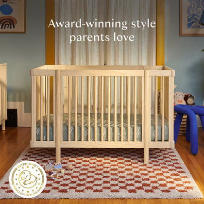 M29880BD,Babyletto,Pogo 8-in-1 Convertible Crib w/ Bassinet & Toddler Bed Kits in Blonde