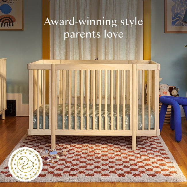 M29880BD,Babyletto,Pogo 8-in-1 Convertible Crib w/ Bassinet & Toddler Bed Kits in Blonde