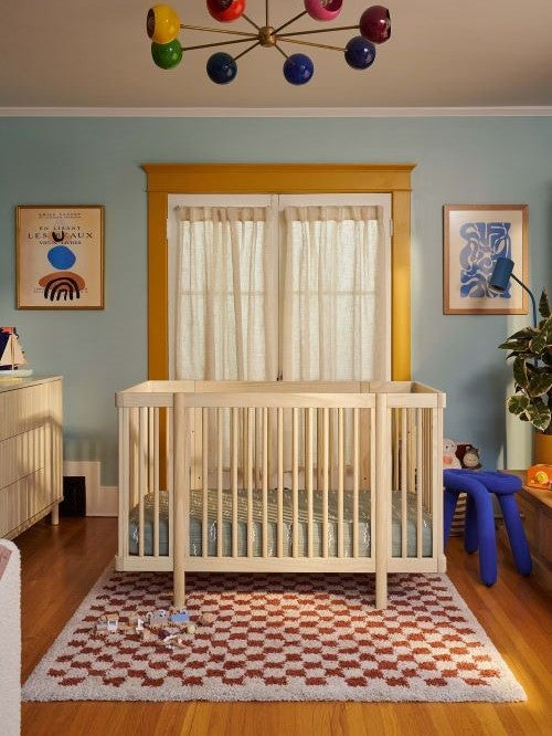 image of natural pogo crib nursery