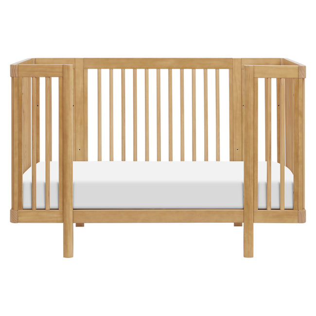 M29880HY,Babyletto,Pogo 8-in-1 Convertible Crib w/ Bassinet & Toddler Bed Kits in Honey