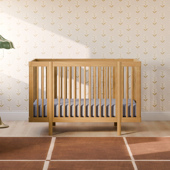 M29880HY,Babyletto,Pogo 8-in-1 Convertible Crib w/All-Stages Conversion Kits in Honey