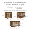 M29880NL,Babyletto,Pogo 8-in-1 Convertible Crib w/ Bassinet & Toddler Bed Kits in Natural Walnut