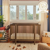 M29880NL,Babyletto,Pogo 8-in-1 Convertible Crib w/ Bassinet & Toddler Bed Kits in Natural Walnut
