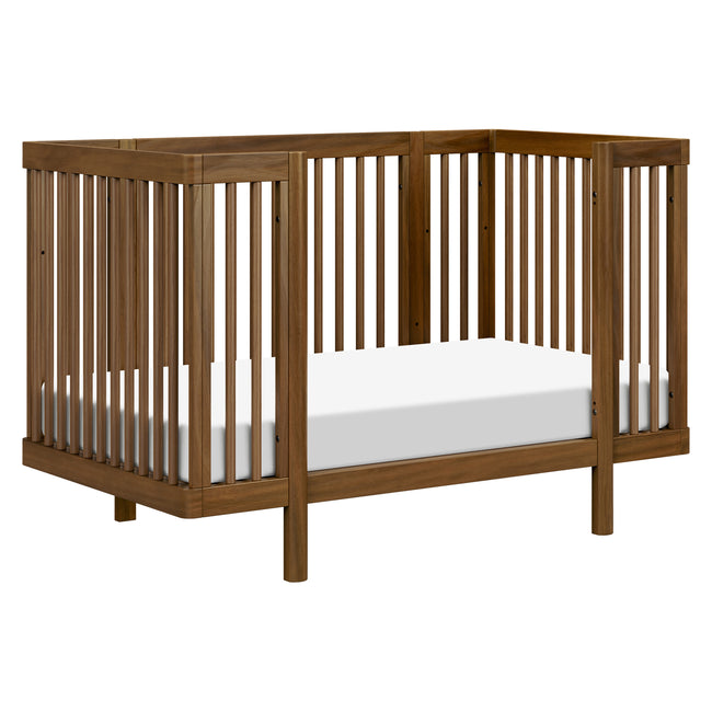 M29880NL,Babyletto,Pogo 8-in-1 Convertible Crib w/ Bassinet & Toddler Bed Kits in Natural Walnut