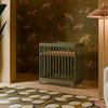 M29880OL,Babyletto,Pogo 8-in-1 Convertible Crib w/ Bassinet & Toddler Bed Kits in Olive