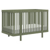 M29880OL,Babyletto,Pogo 8-in-1 Convertible Crib w/ Bassinet & Toddler Bed Kits in Olive