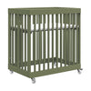 M29880OL,Babyletto,Pogo 8-in-1 Convertible Crib w/ Bassinet & Toddler Bed Kits in Olive