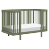 M29880OL,Babyletto,Pogo 8-in-1 Convertible Crib w/ Bassinet & Toddler Bed Kits in Olive