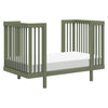 M29880OL,Babyletto,Pogo 8-in-1 Convertible Crib w/ Bassinet & Toddler Bed Kits in Olive