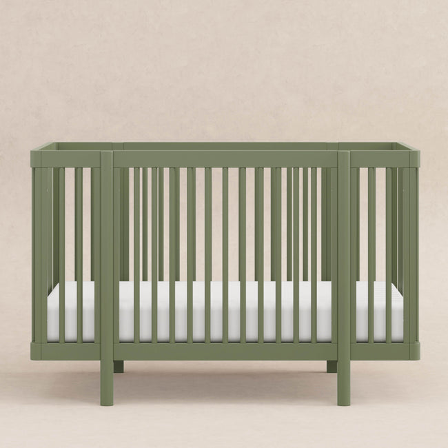 M29880OL,Babyletto,Pogo 8-in-1 Convertible Crib w/ Bassinet & Toddler Bed Kits in Olive
