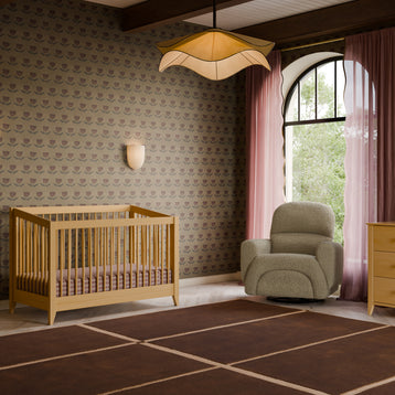 M30087LT,Babyletto,Rainbow Recliner and Swivel Glider in Latte Teddy Loop