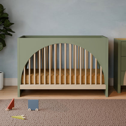 M30201OLSH,Babyletto,Moab 3-in-1 Convertible Crib in Olive/Ash