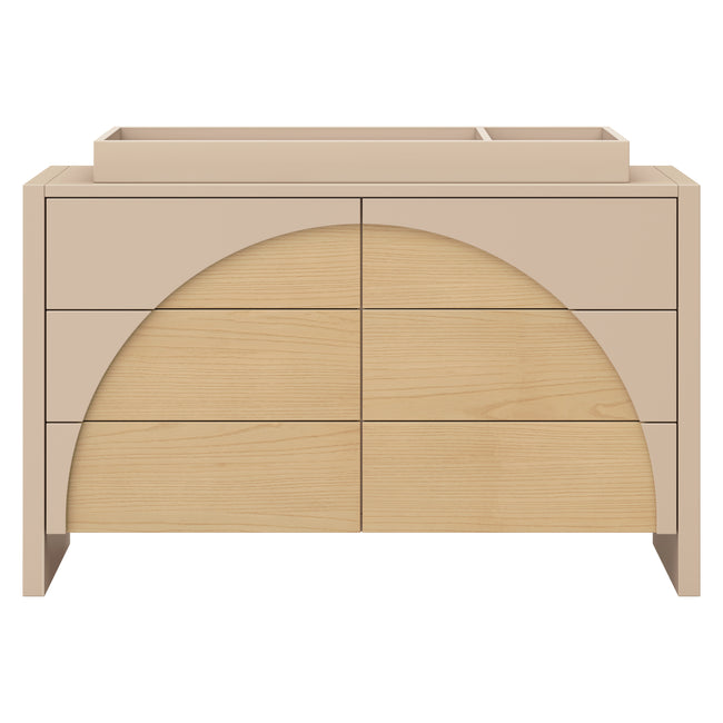 M30216TPESH,Babyletto,Moab 6-Drawer Assembled Dresser in Taupe/Ash