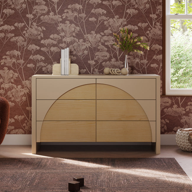 M30216TPESH,Babyletto,Moab 6-Drawer Assembled Dresser in Taupe/Ash