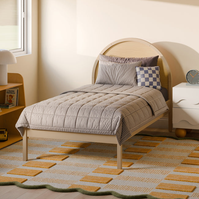 M30269TPESH,Babyletto Kids,Moab Twin Bed in Taupe/Ash