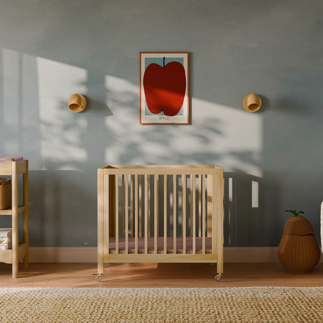 M30880BD,Babyletto,Rolli 9-in-1 Convertible All-Stages® Crib w/ Bassinet & Toddler Bed Kits in Blonde