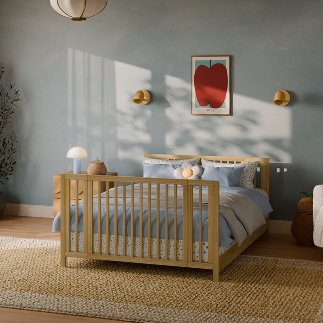 M30880BD,Babyletto,Rolli 9-in-1 Convertible All-Stages® Crib w/ Bassinet & Toddler Bed Kits in Blonde